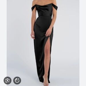 Jenny Yoo Black Strapless Gown